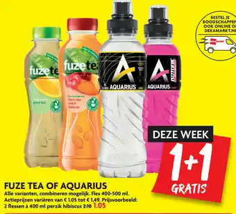 Dekamarkt Fuze tea of aquarius aanbieding