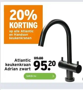 GAMMA Atlantic keukenkraan Adrian zwart aanbieding