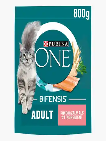 Flink Purina one adult zalm & volkoren granen 800g aanbieding