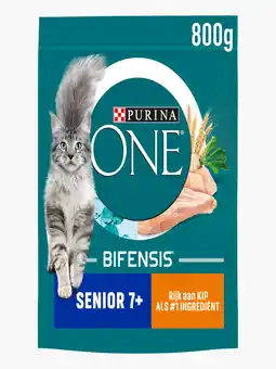 Flink Purina one senior kip & volkoren granen 800gr aanbieding