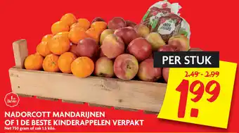 Dekamarkt Nadorcott mandarijnen of kinderappelen verpakt 750 gram aanbieding