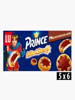 Flink Lu prince ministars koekjes melkchocolade 5 x 37,4g aanbieding