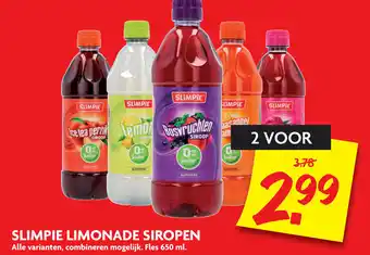 Dekamarkt Slimpie limonade siropen 650ml aanbieding