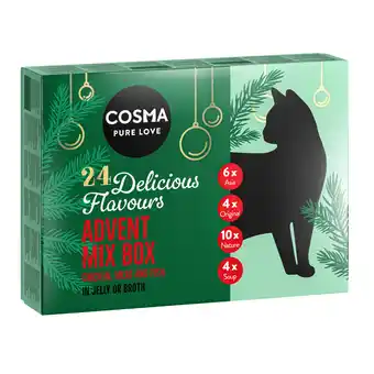 Zooplus Cosma advent mixbox 24 porties kattenvoer aanbieding