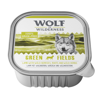 Zooplus 6x300g adult green fields lam wolf of wilderness hondenvoer aanbieding