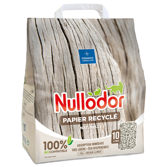Zooplus Dubbelpak 2x10l nullodor kattenbakvulling papier recyclé kat aanbieding