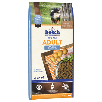 Zooplus 4 x 1 kg bosch adult in gemengd pakket hondenvoer aanbieding