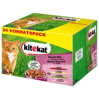 Zooplus 24x100g maaltijdzakjes markt-mix in gelei kitekat kattenvoer aanbieding