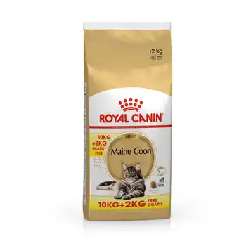 Zooplus 10+2kg gratis! 12kg maine coon adult royal canin kattenvoer aanbieding