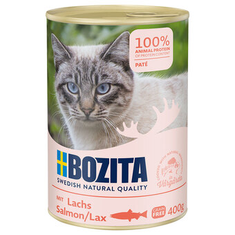 Zooplus Bozita 6 x 410 g nat kattenvoer - zalm aanbieding