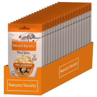Zooplus Nature's variety gevriesdroogde vleeshapjes voor honden - kip (20 x 20 g) aanbieding