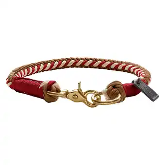 Zooplus Hunter halsband tinnum, rood/beige l-xl, 60cm lang, ø14mm hond aanbieding