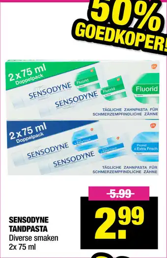 Big Bazar Sensodyne tandapasta 2x75 ml aanbieding