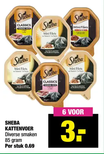 Big Bazar Sheba kattenvoer 85 gram aanbieding