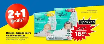 Trekpleister Rascal + Friends luiers en billendoekjes aanbieding