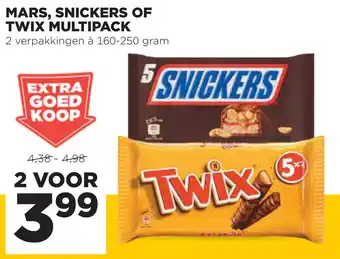 Jumbo Mars, Snikers of Twix 2*5-pack aanbieding