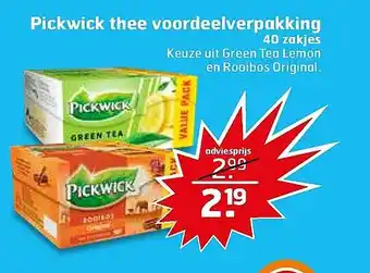 Trekpleister Pickwick thee voordeelverpakking aanbieding