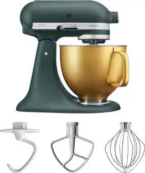 Coolblue KitchenAid 5KSM156VGEPP Pebbled palm + gouden kom aanbieding