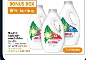 Albert Heijn Alle ariel vloeibaar+ wasmiddelen bijv. ultra aanbieding