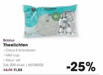 HANOS Bolsius Theelichten aanbieding