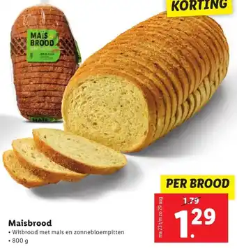 Lidl Maisbrood 800g aanbieding