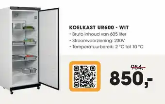 HANOS KOELKAST UR600 - WIT aanbieding