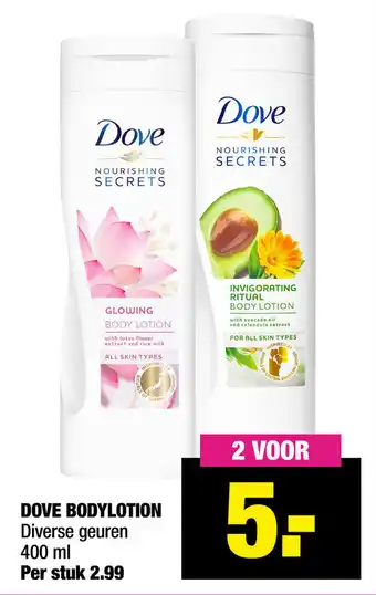 Big Bazar Dove Bodylotion 2*400ml aanbieding