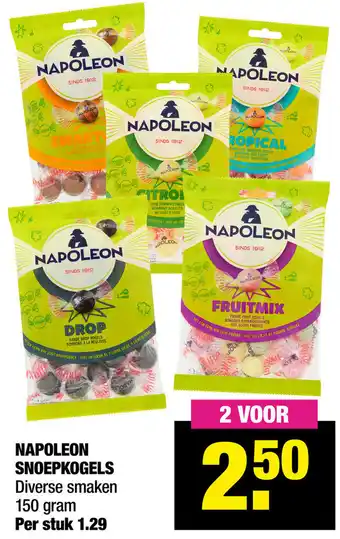 Big Bazar Napoleon Snoepkogels 2*150g aanbieding