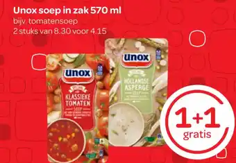 Spar Unox soep in zak 570 ml aanbieding