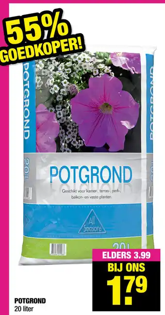 Big Bazar Potgrond 20L aanbieding