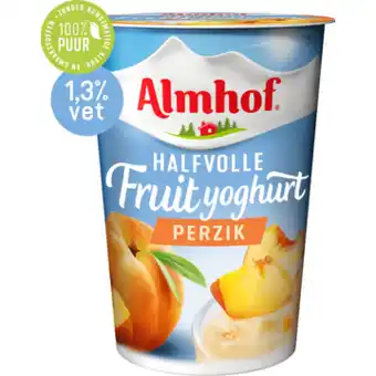 Jumbo Almhof halfvolle fruityoghurt perzik 500g aanbieding