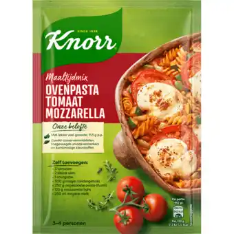 Jumbo Knorr maaltijdmix ovenpasta tomaat mozzarella 64g aanbieding