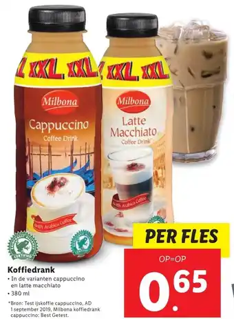 Lidl Koffiedrank 380ml aanbieding