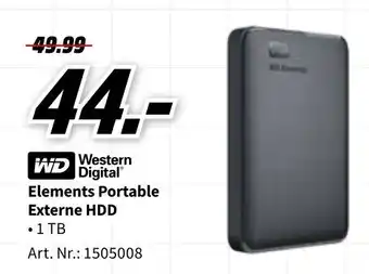 MediaMarkt Western Digital Elements Portable Externe HDD aanbieding