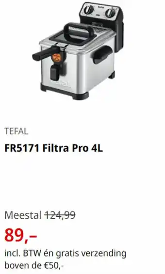 MediaMarkt TEFAL FR5171 Filtra Pro 4L aanbieding