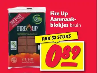 Nettorama Fire up aanmaakblokjes bruin aanbieding