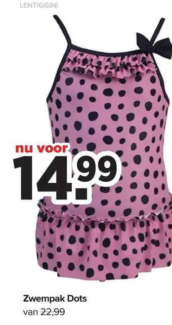 Baby-Dump Zwempak Dots aanbieding