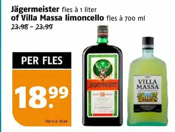 Poiesz Jägermeister of villa massa limoncello aanbieding