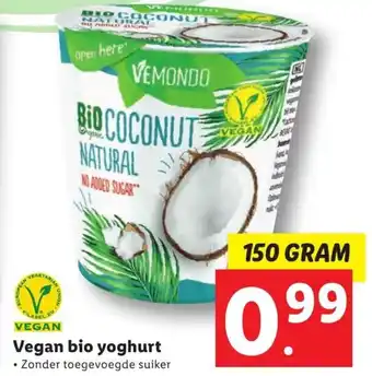 Lidl Vegan bio yoghurt 150g aanbieding