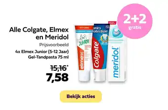 Plein.nl 4x Elmex Junior (5-12 Jaar) Gel-Tandpasta 75 ml aanbieding