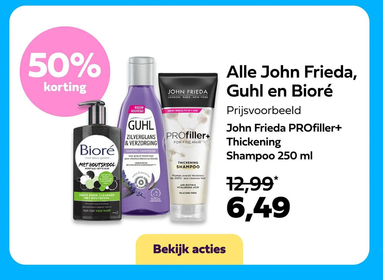 John Frieda PROfiller+ Thickening Shampoo 250 ml aanbieding bij Plein.nl