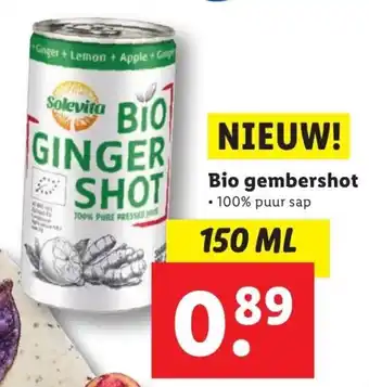 Lidl Bio gembershot 150ml aanbieding