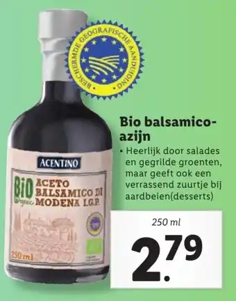 Lidl Bio balsamico- azijn 250ml aanbieding