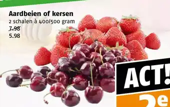 Poiesz Aardbeien of kersen aanbieding