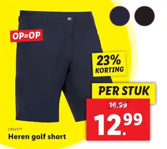 Lidl Heren golf short aanbieding