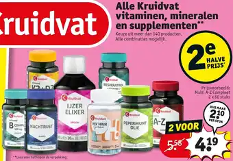 Kruidvat Kruidvat Vitaminen, mineralen en supplementen assortiment 2st aanbieding