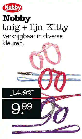 Dierspecialist Nobby tuig + lijn Kitty aanbieding