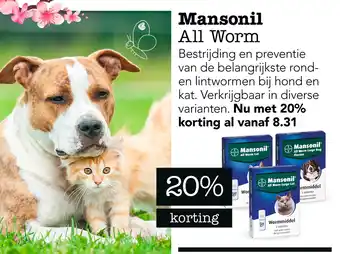 Dierspecialist Mansonil All Worm O. TIT aanbieding