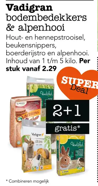 Dierspecialist Vadigran bodembedekkers & alpenhooi 5 kilo aanbieding