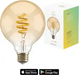 Bol.com Hombli smart filament bulb e27 g95 – amber – globe – warm wit licht aanbieding